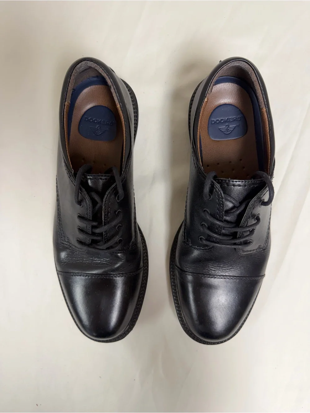 Dockers Men’s Genuine Leather Dress Casual Lace up Oxford Shoe Black 10.5M
